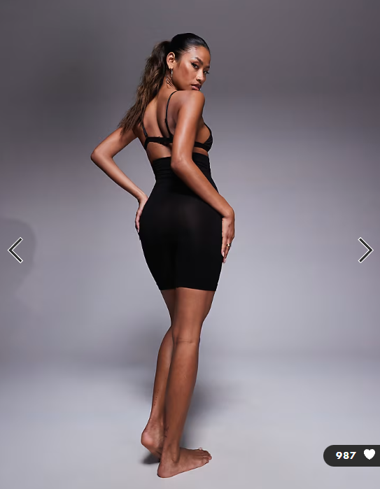 Fashionkilla - high waisted shaping shorts in black