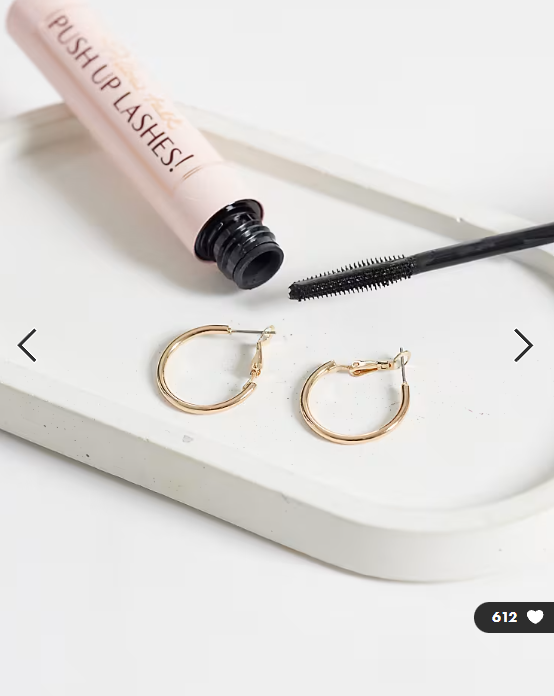 Accessorize small simple hoop in gold