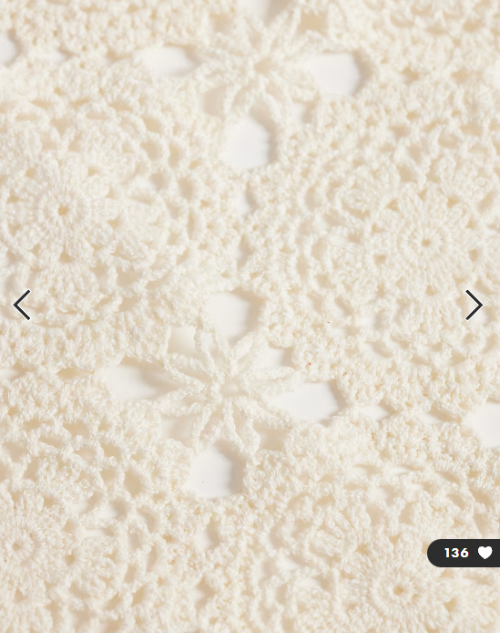 ASOS DESIGN crochet knit headscarf in cream