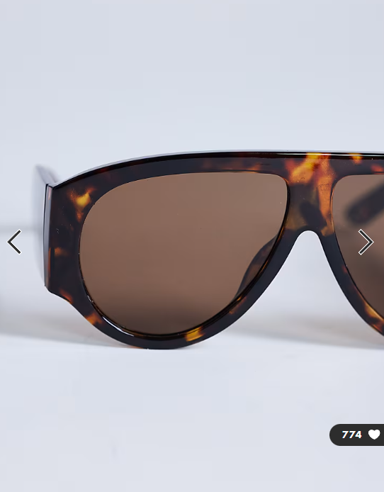 Topshop Zante aviator sunglasses in tortoise