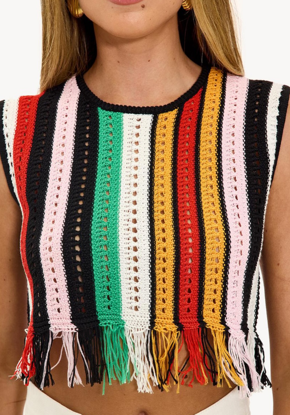 Rooted in love Knitted top with stripes