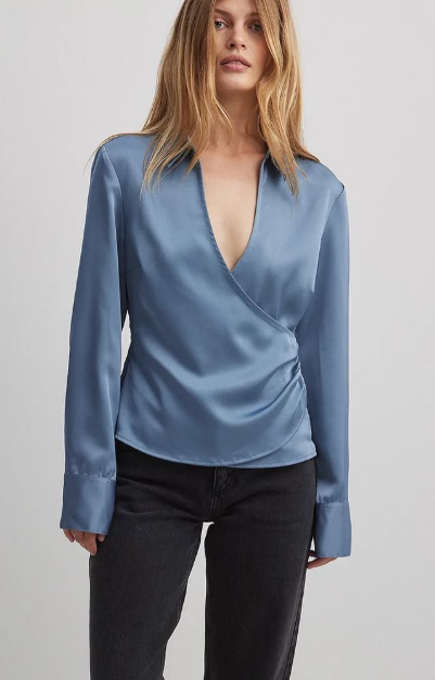 NA-KD Blouse - dustyblue