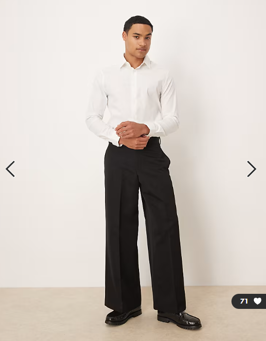 ASOS DESIGN skinny stretch work shirt in white