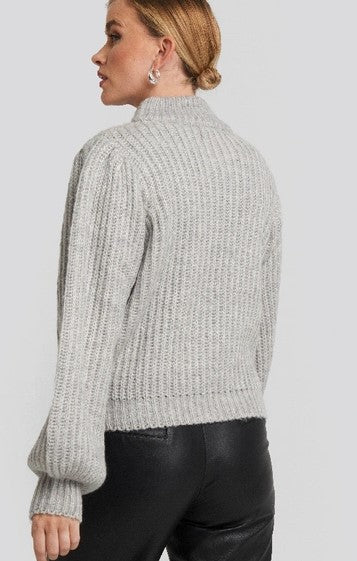 Puff Sleeve Knitted Jumper