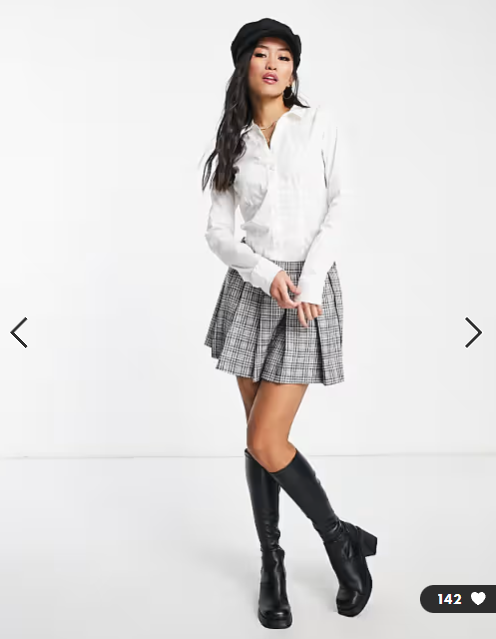Vero Moda long sleeve shirt bodysuit in white