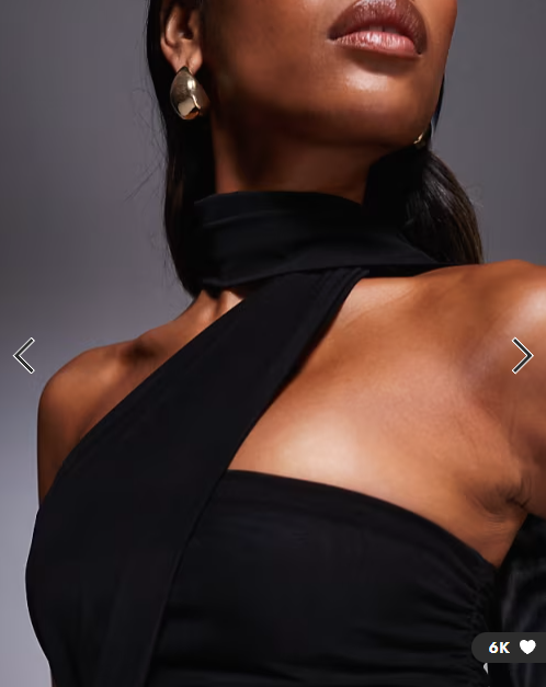 ASOS DESIGN mesh scarf detail bandeau maxi dress in black