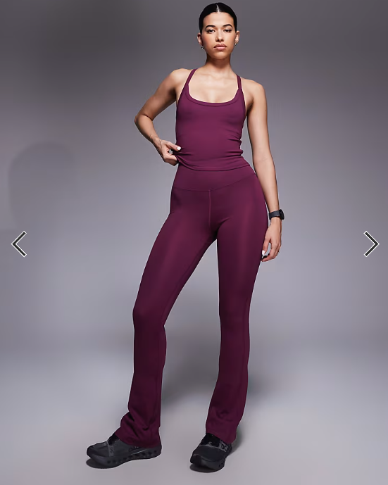 4505 Icon soft touch yoga cami with inner bra and adjustable straps in burgundy