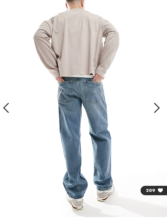 Jack & Jones Eddie loose jeans in mid blue vintage wash