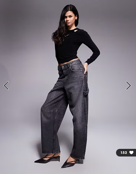 ASOS DESIGN long sleeve top with twist cut out detail in black