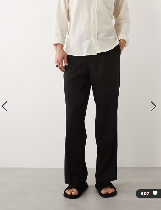 Jack & Jones Toby wide leg tailored trouser in black