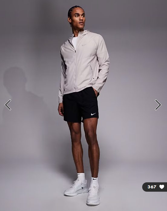 Nike Running Miler jacket in light grey