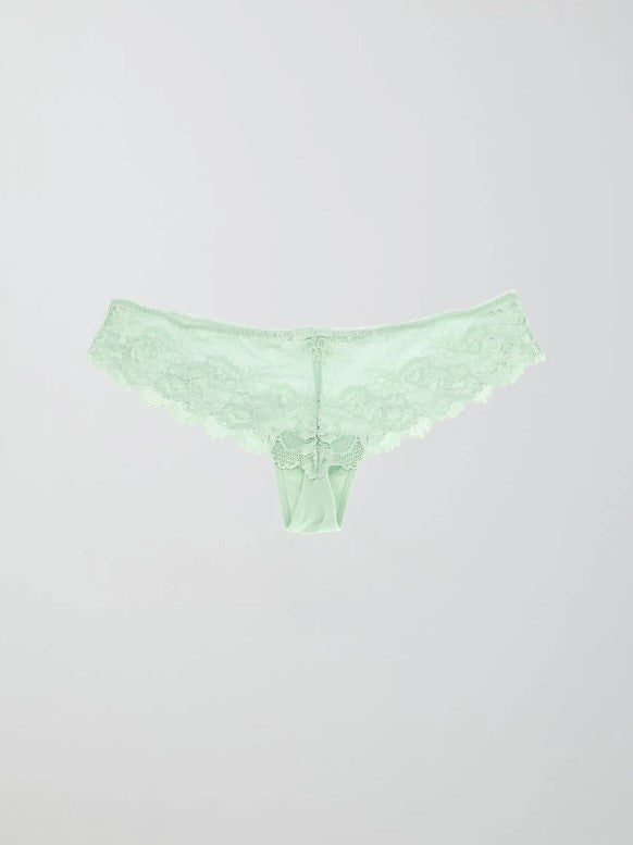 Lace String -Smocke Green