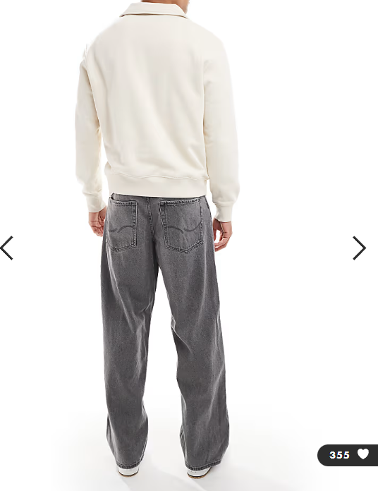 Jack & Jones Dave super baggy jeans in grey