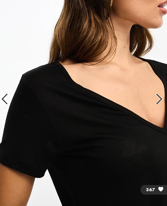 ASOS DESIGN relaxed v-neck t-shirt in black