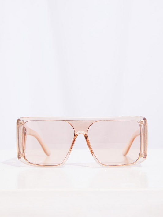 Brown Oversized Triple Lens Square Frame Sunglasses