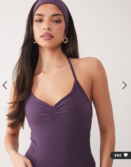 4505 soft touch ruched front yoga cami in heather