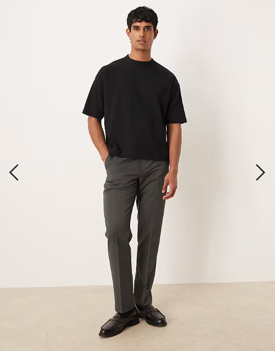 ASOS DESIGN premium interlock boxy oversized T-shirt in black .