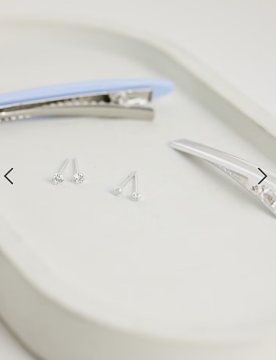 Kingsley Ryan crystal pack of 2 stud earrings in sterling silver