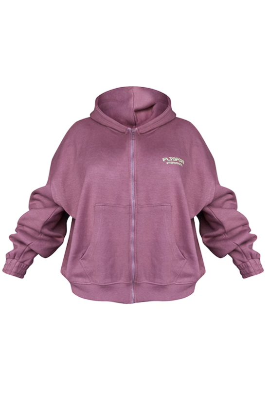 Mauve Sport Rib Pocket Zip Through Jacket