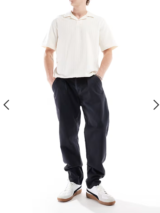 Brave Soul chino trousers in navy