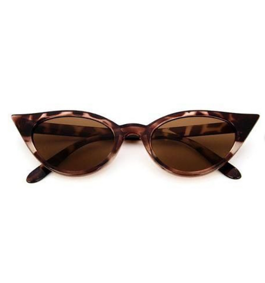 Tortoiseshell extreme cat eye retro sunglasses