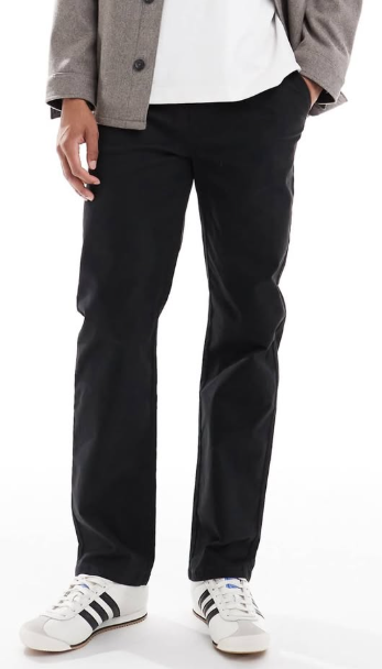 Asos - Threabare -MEN- straight fit trouser in black