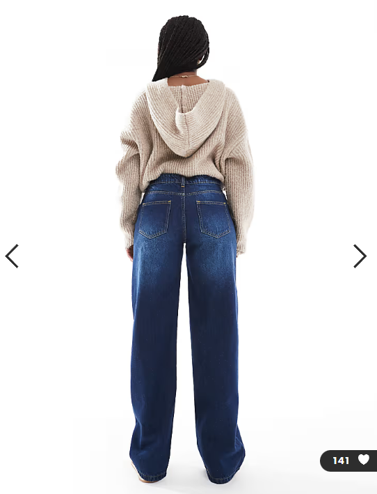 Daisy Street low rise boyfriend jeans in luna blue