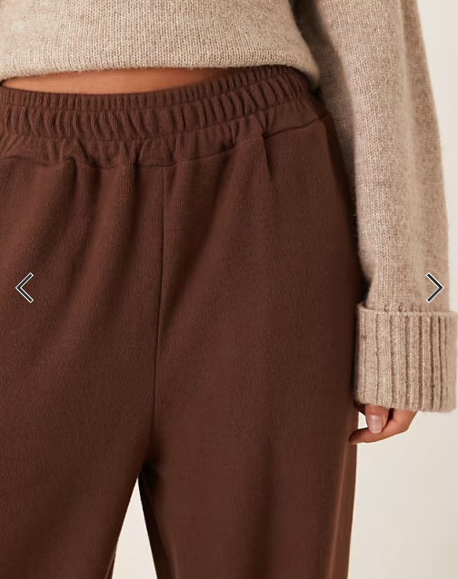 ASOS DESIGN Supersoft oversized barrell leg jogger in coffee