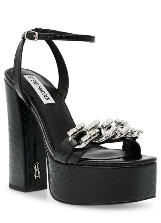 Steve Madden - Zariah Black Heel Sandals