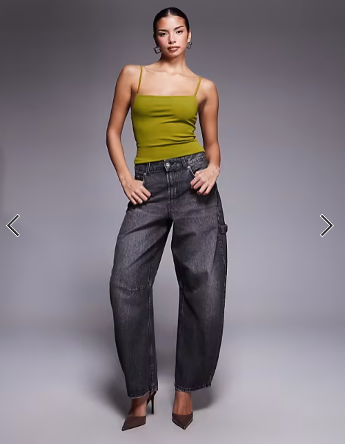 ASOS DESIGN Sculpting cropped cami top in green