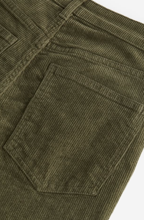 DARK MOSS GREEN CORDUROY PANTS