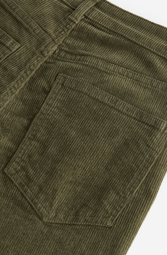 DARK MOSS GREEN CORDUROY PANTS