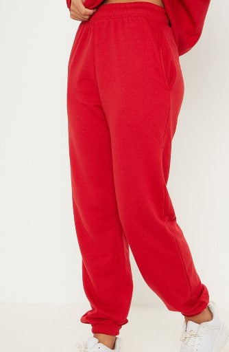 RECYCLED Red Sweat Pant Joggers