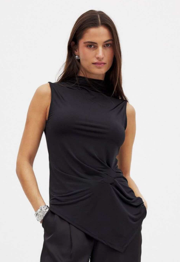 Na-kd Draped Jersey Sleeveless Top