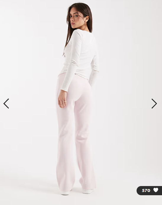 Hollister low rise bootcut joggers in baby pink
