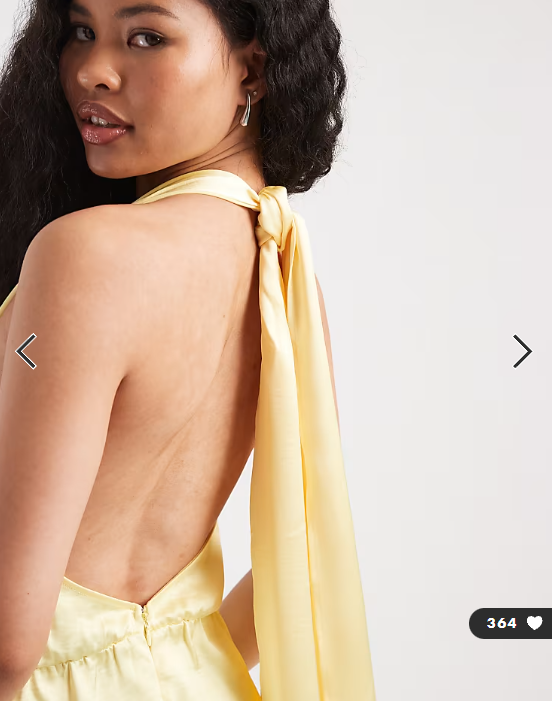 TFNC Petite Bridesmaid satin plunge halter neck tassel detail maxi dress in lemon - YELLOW