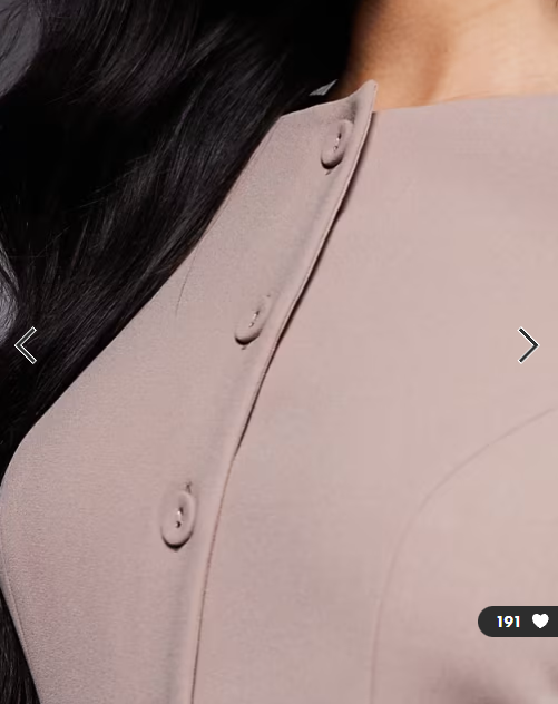 Forever New tailored long sleeve placket detail mini dress in brown
