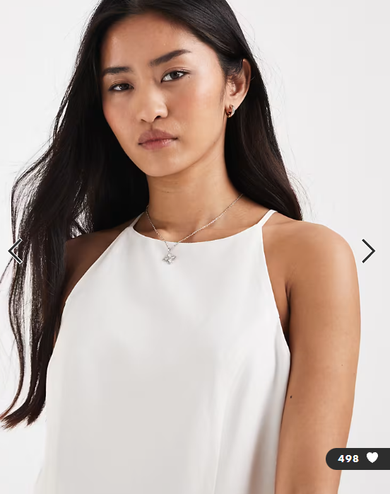 ONLY linen blend sleeveless maxi dress in white