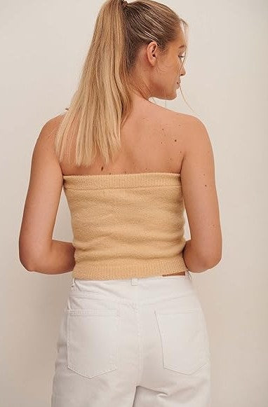 Women's Knitted Bandeau Top Cami Shirt