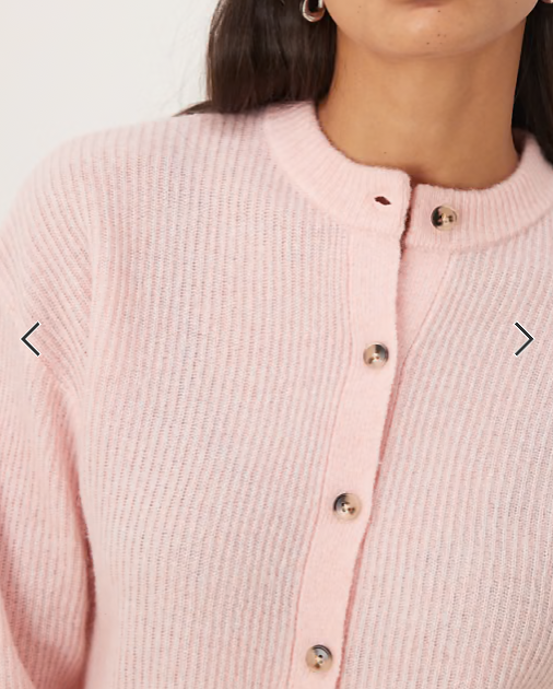 ASOS DESIGN wool and alpaca relaxed cardigan in pink