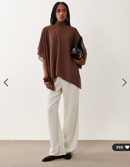 Asos - chiffon double layer cape top