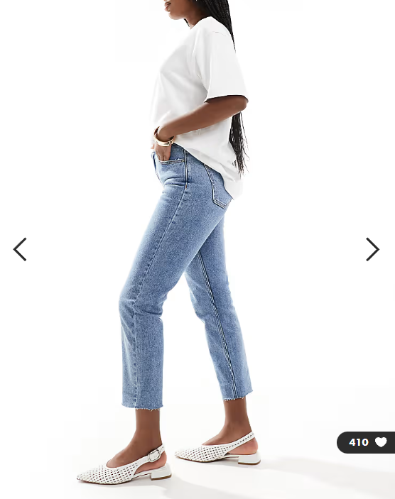 ONLY Emily high waisted straight leg jeans in light wash
