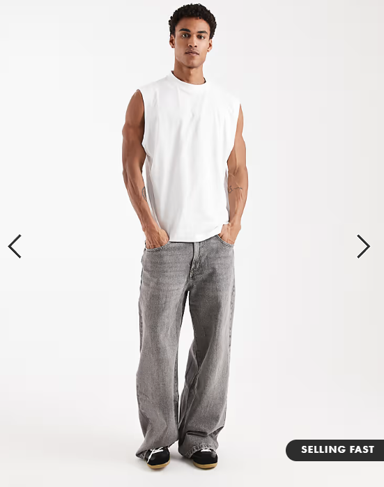 ASOS DESIGN Essentials oversized tank in white.