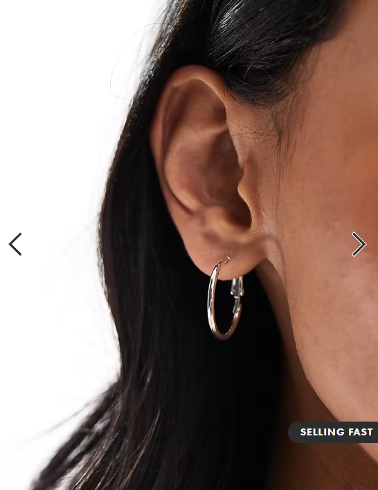 Accessorize small simple hoop in silver