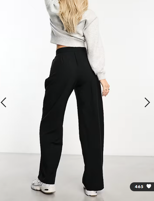 Asos - hourglass tailored wide leg trousers black