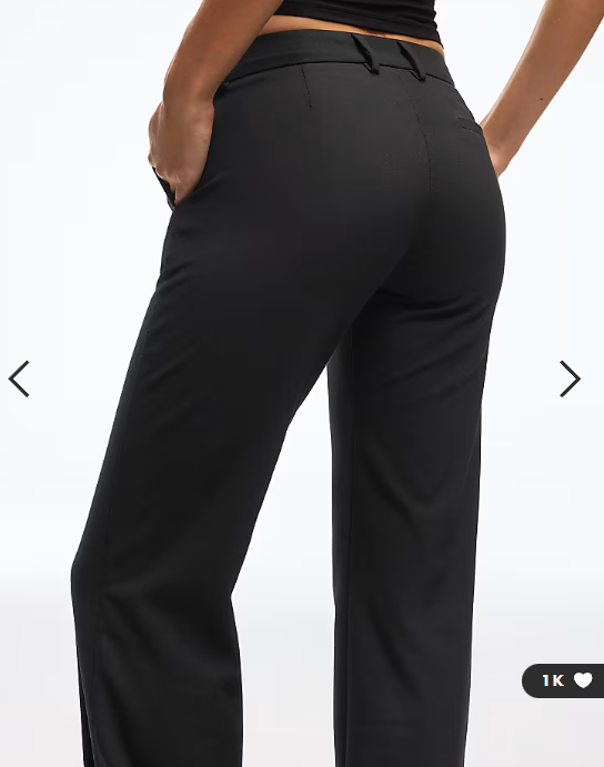 Bershka Bootcut trousers in black