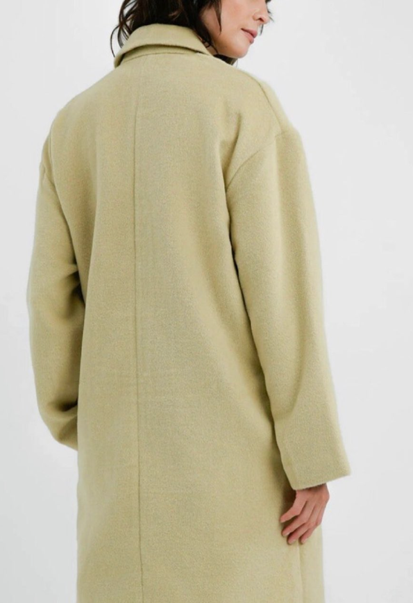 Topshop Tall Chuck On Coat In Sage