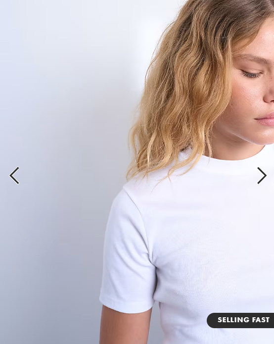 Topshop shrunken everyday tee in white