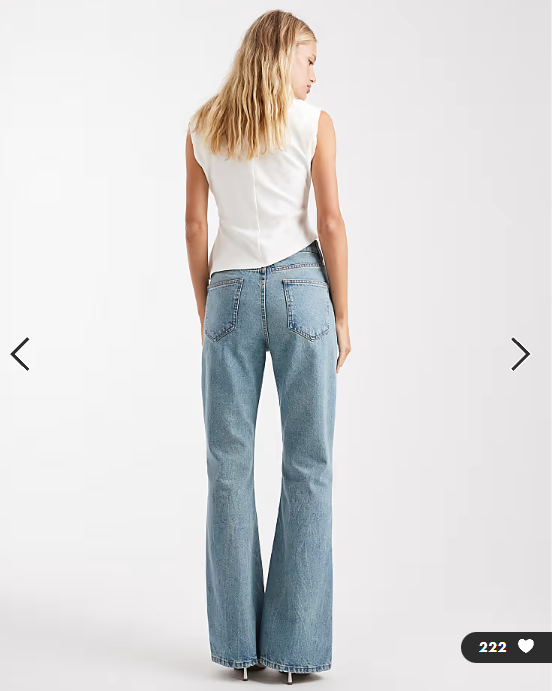 ASOS DESIGN 90s flare jean in pale vintage wash