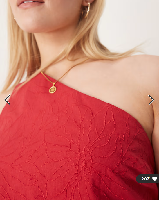 ASOS DESIGN tailored flower textured off the shoulder top co-ord in red